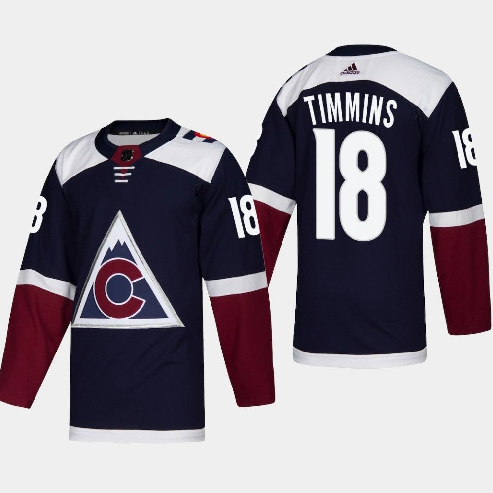 Colorado Avalanche Conor Timmins #18 2018-19 Navy Authentic Third Alternate Jersey