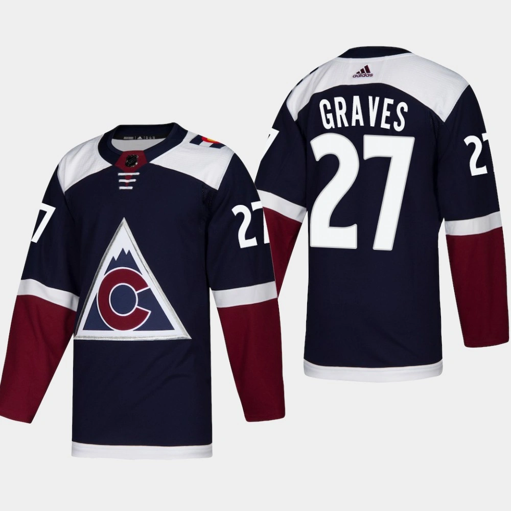 Women's Colorado Avalanche Ryan Graves #27 2018-19 Navy Authentic Third Alternate Jersey Women's Colorado Avalanche Ryan Graves #27 2018-19 Navy Authentic Third Alternate Jersey