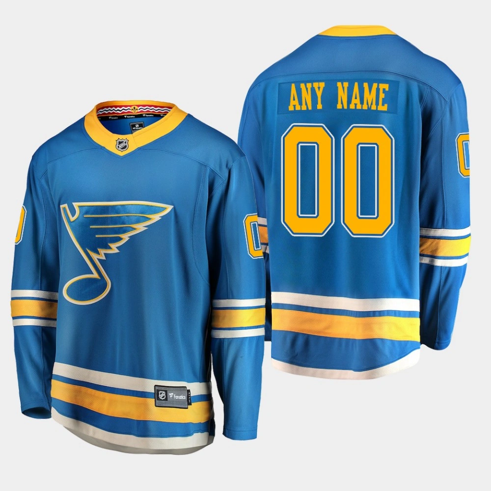 Youth St. Louis Blues Custom #00 2018-19 Blue Breakaway Alternate Jersey Youth St. Louis Blues Custom #00 2018-19 Blue Breakaway Alternate Jersey