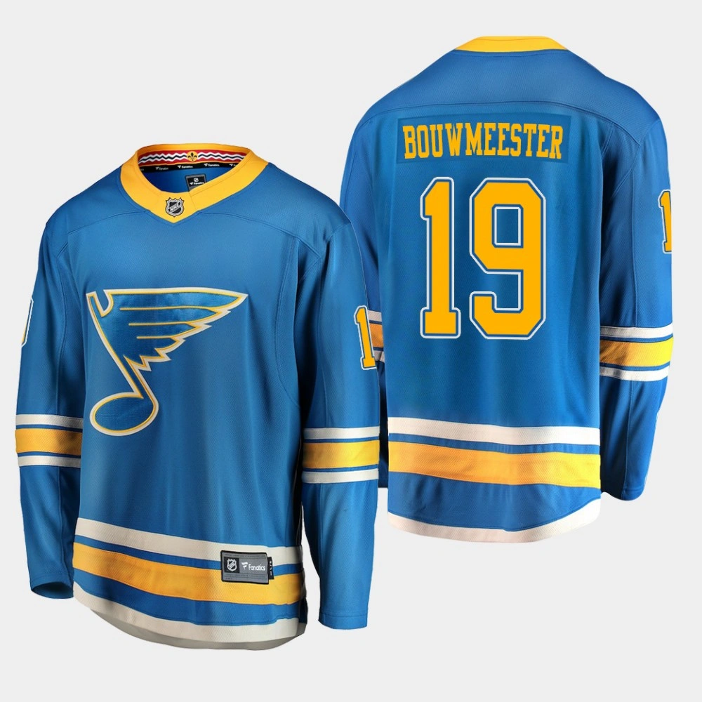 Women's St. Louis Blues Jay Bouwmeester #19 2018-19 Blue Breakaway Alternate Jersey Women's St. Louis Blues Jay Bouwmeester #19 2018-19 Blue Breakaway Alternate Jersey