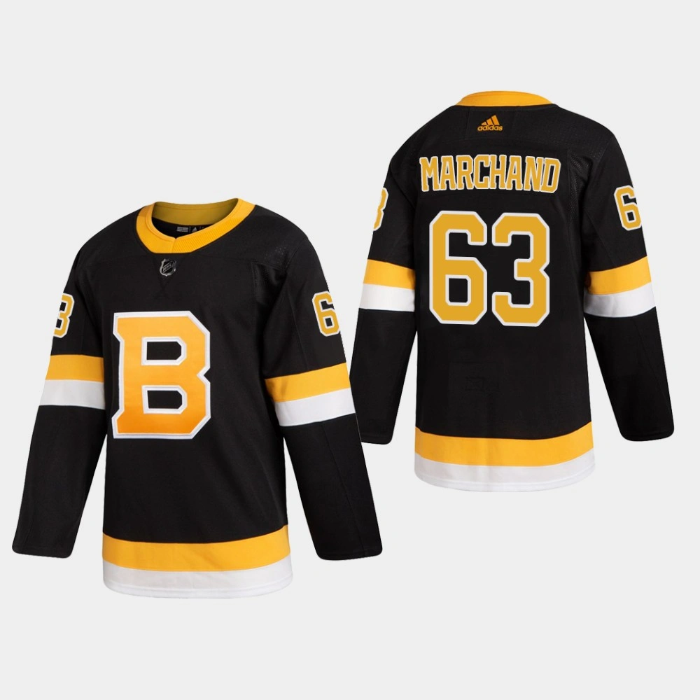 Women's Boston Bruins Brad Marchand #63 Alternate Black Authentic Pro Jersey