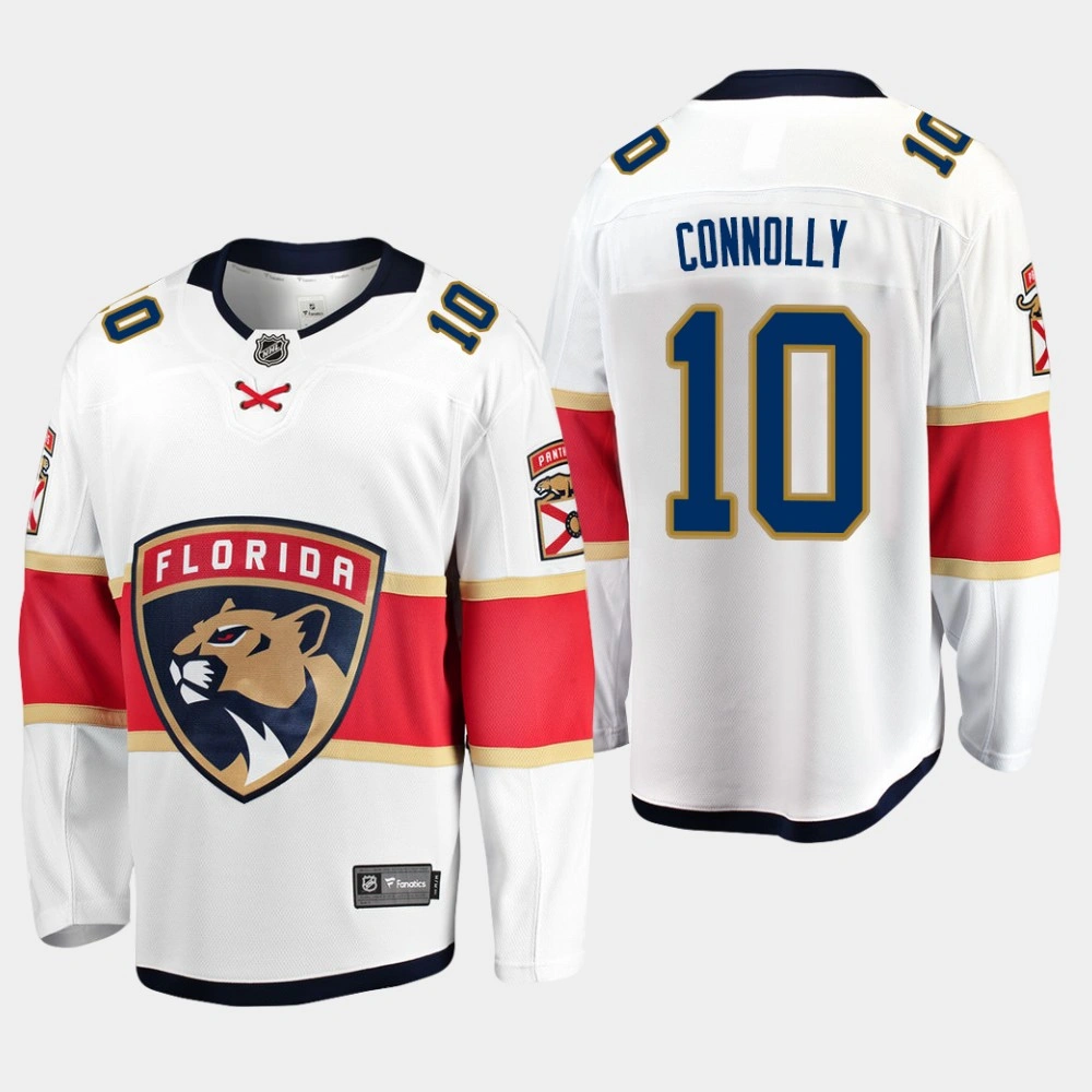 Youth Men's Florida Panthers Brett Connolly #10 White Away Breakaway Player Jersey Youth Men's Florida Panthers Brett Connolly #10 White Away Breakaway Player Jersey