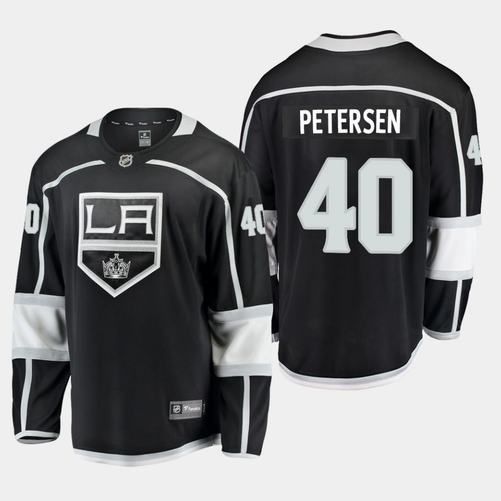 Women's Los Angeles Kings Cal Petersen #40 Home Black Breakaway Player Jersey