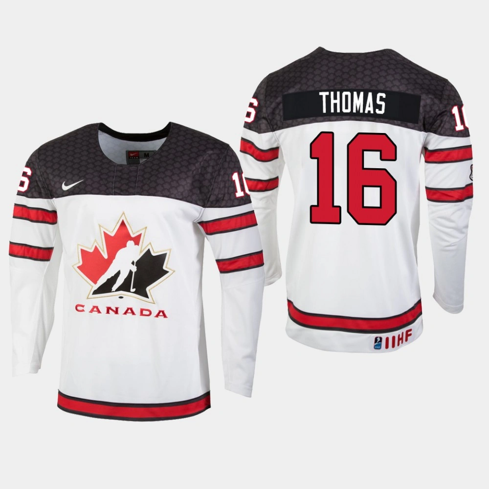 Women's Canada Team Akil Thomas #16 2020 IIHF World Junior Championship White Jersey Women's Canada Team Akil Thomas #16 2020 IIHF World Junior Championship White Jersey