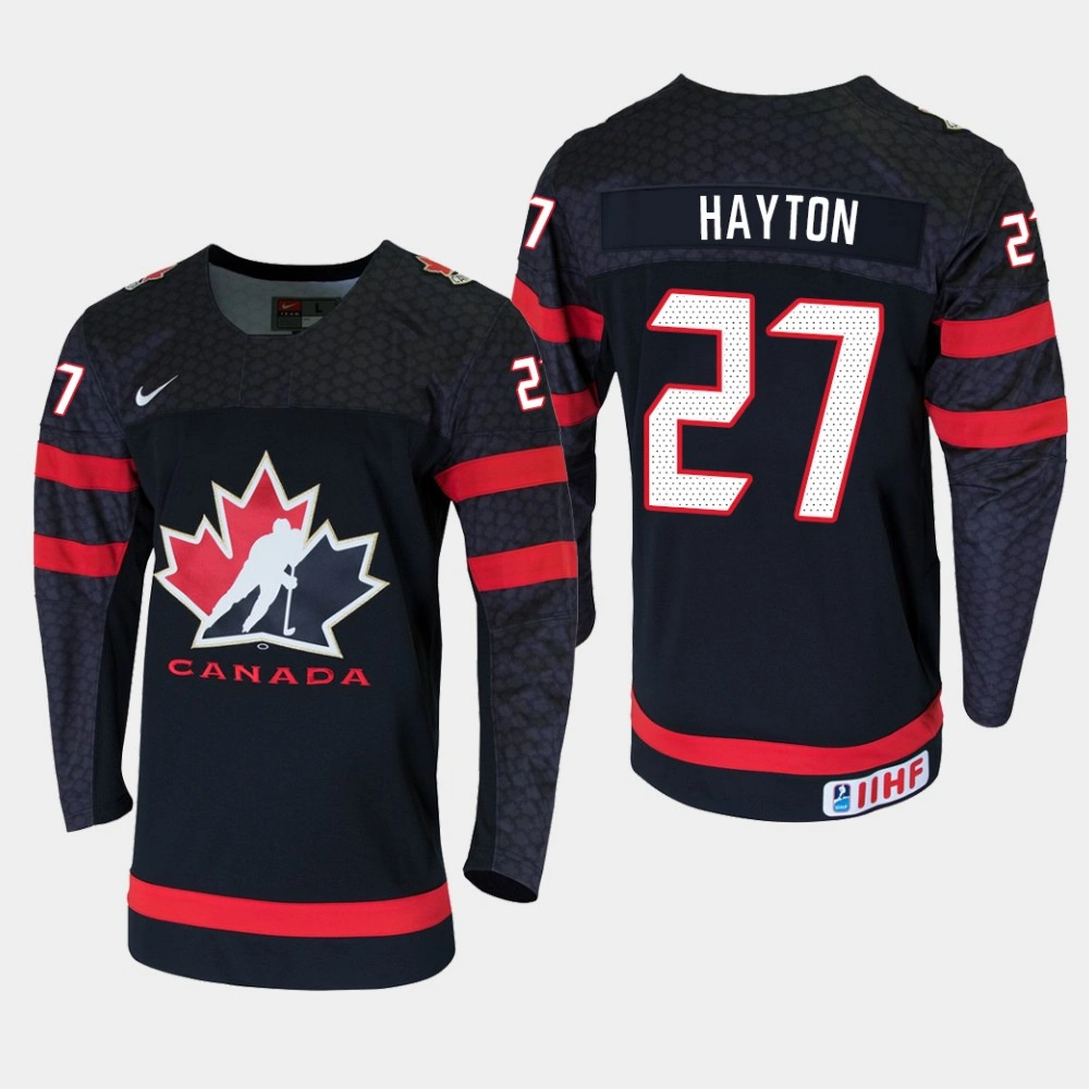 Women's Canada Team Barrett Hayton #27 2020 IIHF World Junior Championship Black Jersey Women's Canada Team Barrett Hayton #27 2020 IIHF World Junior Championship Black Jersey