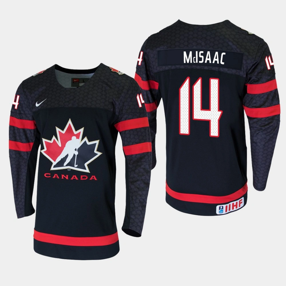 Men's Canada Team Jared McIsaac #14 2020 IIHF World Junior Championship Black Jersey Men's Canada Team Jared McIsaac #14 2020 IIHF World Junior Championship Black Jersey