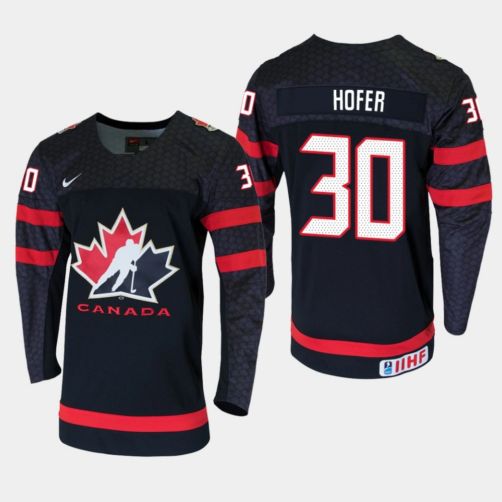 Youth Canada Team Joel Hofer #30 2020 IIHF World Junior Championship Black Jersey Youth Canada Team Joel Hofer #30 2020 IIHF World Junior Championship Black Jersey