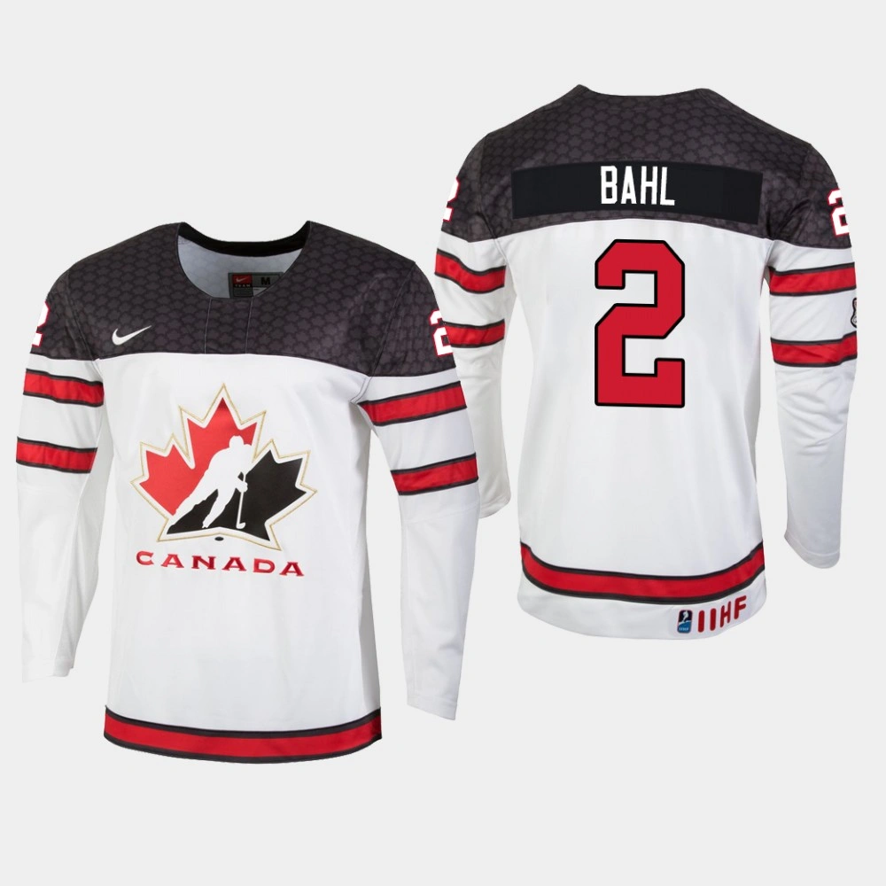 Men's Canada Team Kevin Bahl #2 2020 IIHF World Junior Championship White Jersey Men's Canada Team Kevin Bahl #2 2020 IIHF World Junior Championship White Jersey