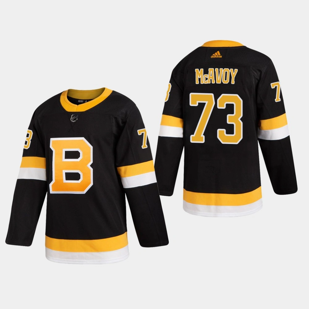Men's Boston Bruins Charlie McAvoy #73 Alternate Black Authentic Pro Jersey