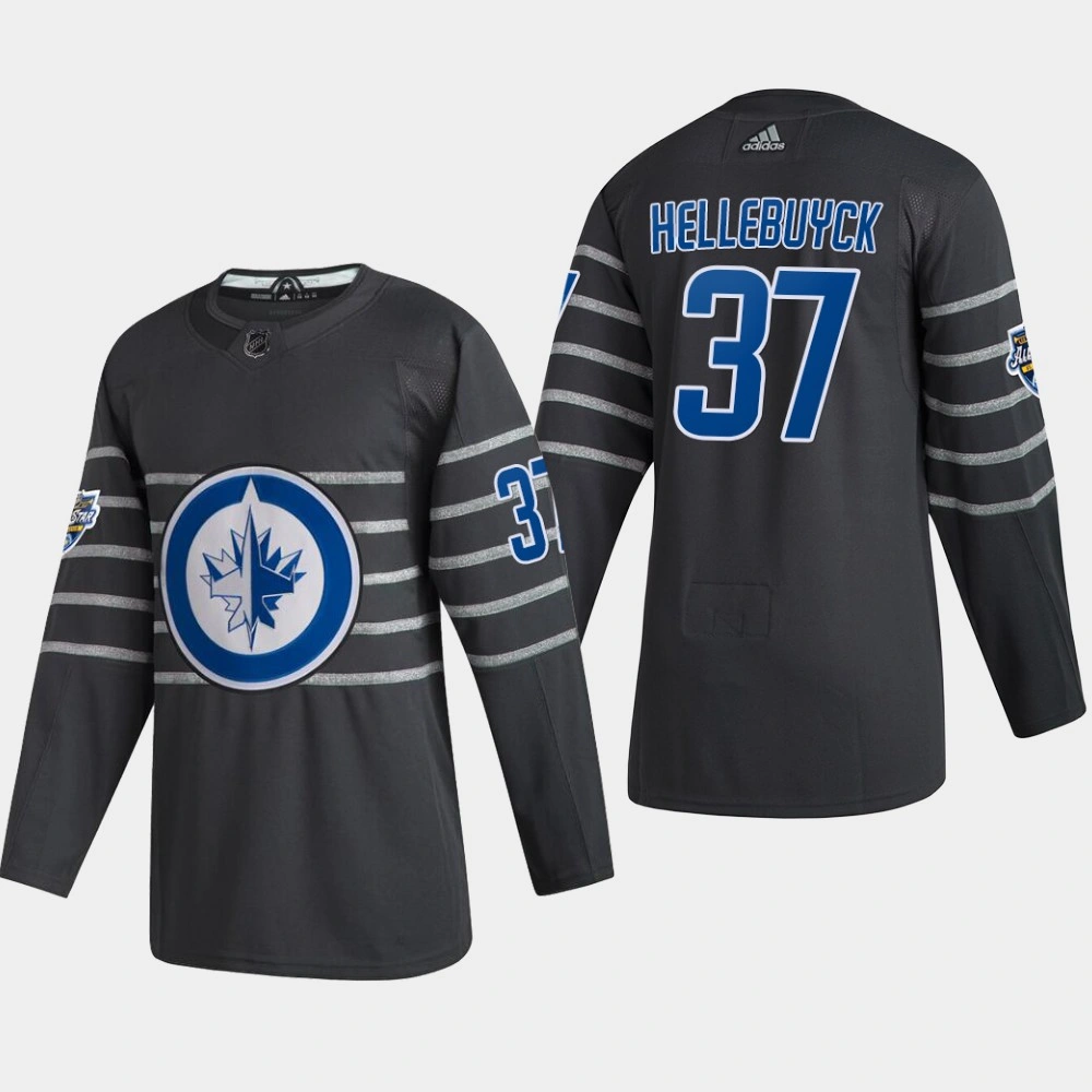 Youth Winnipeg Jets Connor Hellebuyck #37 2020 NHL All-Star Game Gray Authentic Jersey