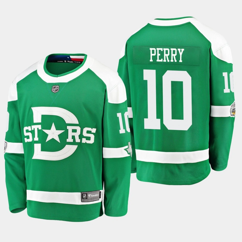 Stars Corey Perry #10 Green 2020 Winter Classic Breakaway Player Jersey