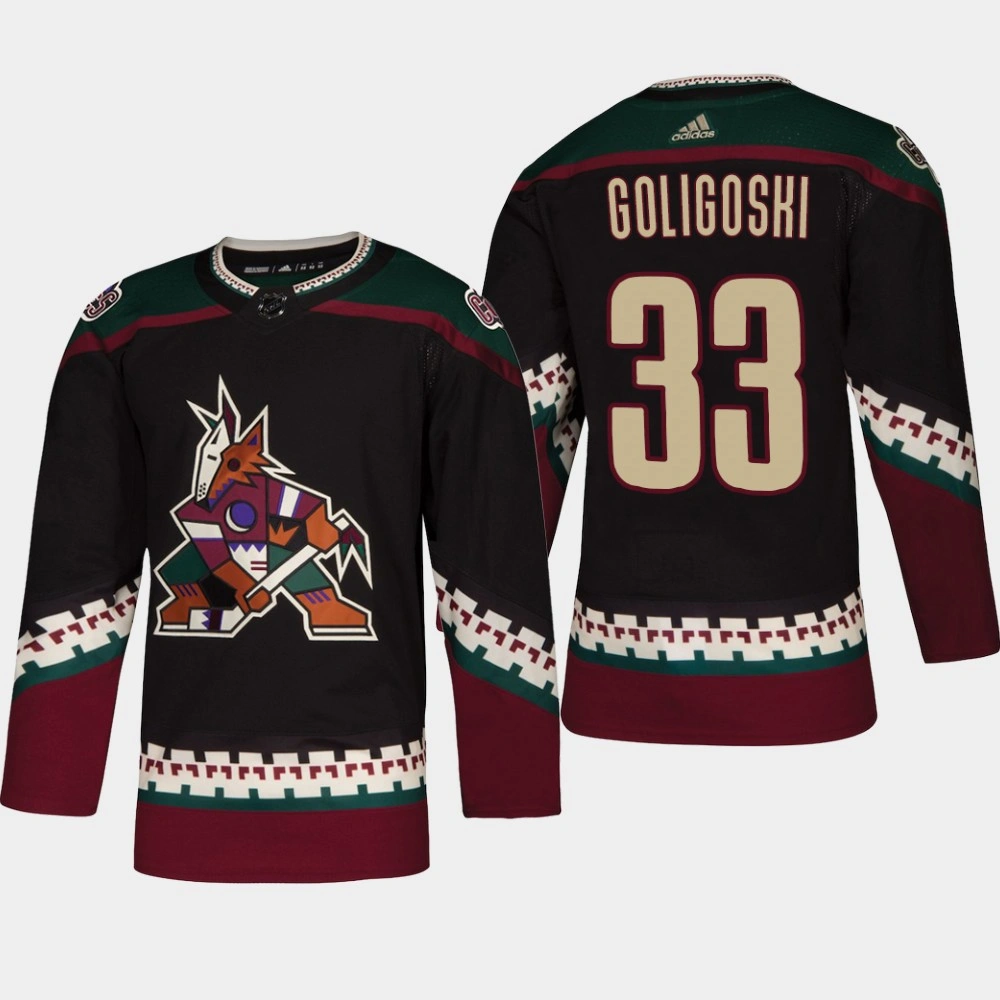 Women's Arizona Coyotes Alex Goligoski #33 2018 Black Throwback Authentic Alternate Jersey Women's Arizona Coyotes Alex Goligoski #33 2018 Black Throwback Authentic Alternate Jersey