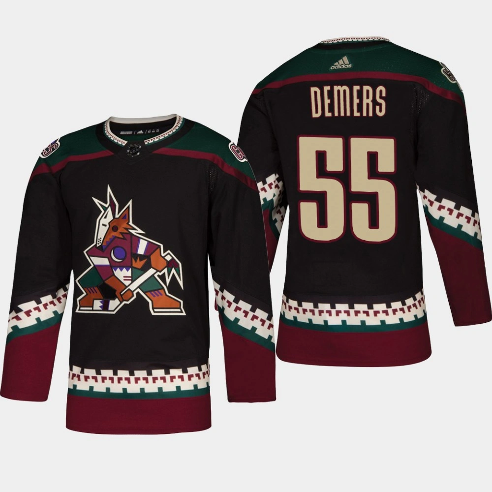 Women's Arizona Coyotes Jason Demers #55 2018 Black Throwback Authentic Alternate Jersey Women's Arizona Coyotes Jason Demers #55 2018 Black Throwback Authentic Alternate Jersey