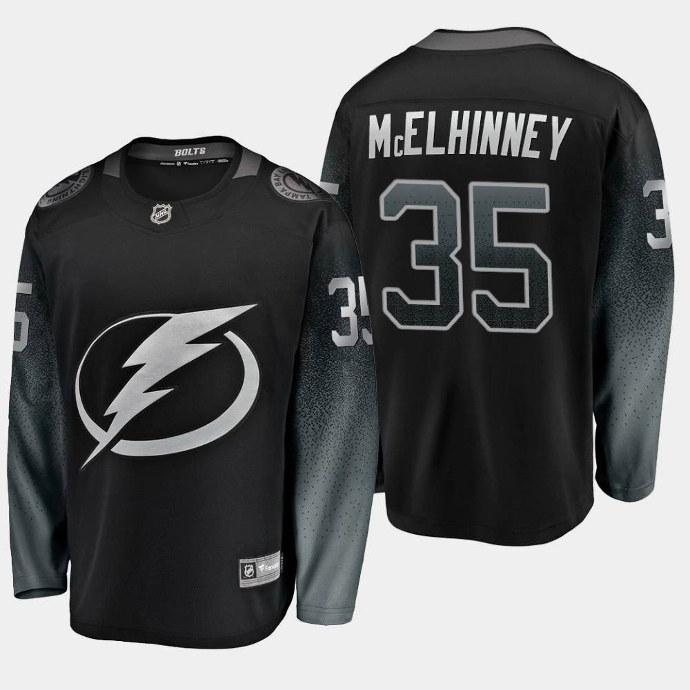 Youth Men's Tampa Bay Lightning Curtis McElhinney #35 Alternate Black Breakaway Player Jersey
