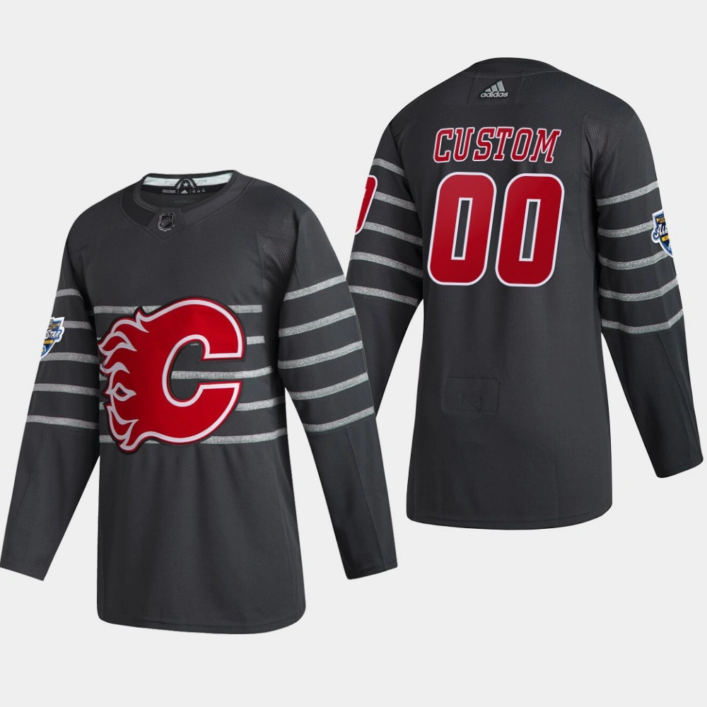 Women's Calgary Flames Custom #00 2020 NHL All-Star Game Gray Authentic Jersey