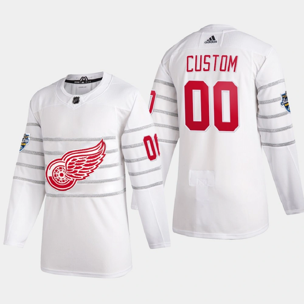 Men's Detroit Red Wings Custom #00 2020 NHL All-Star Game White Authentic Jersey Men's Detroit Red Wings Custom #00 2020 NHL All-Star Game White Authentic Jersey