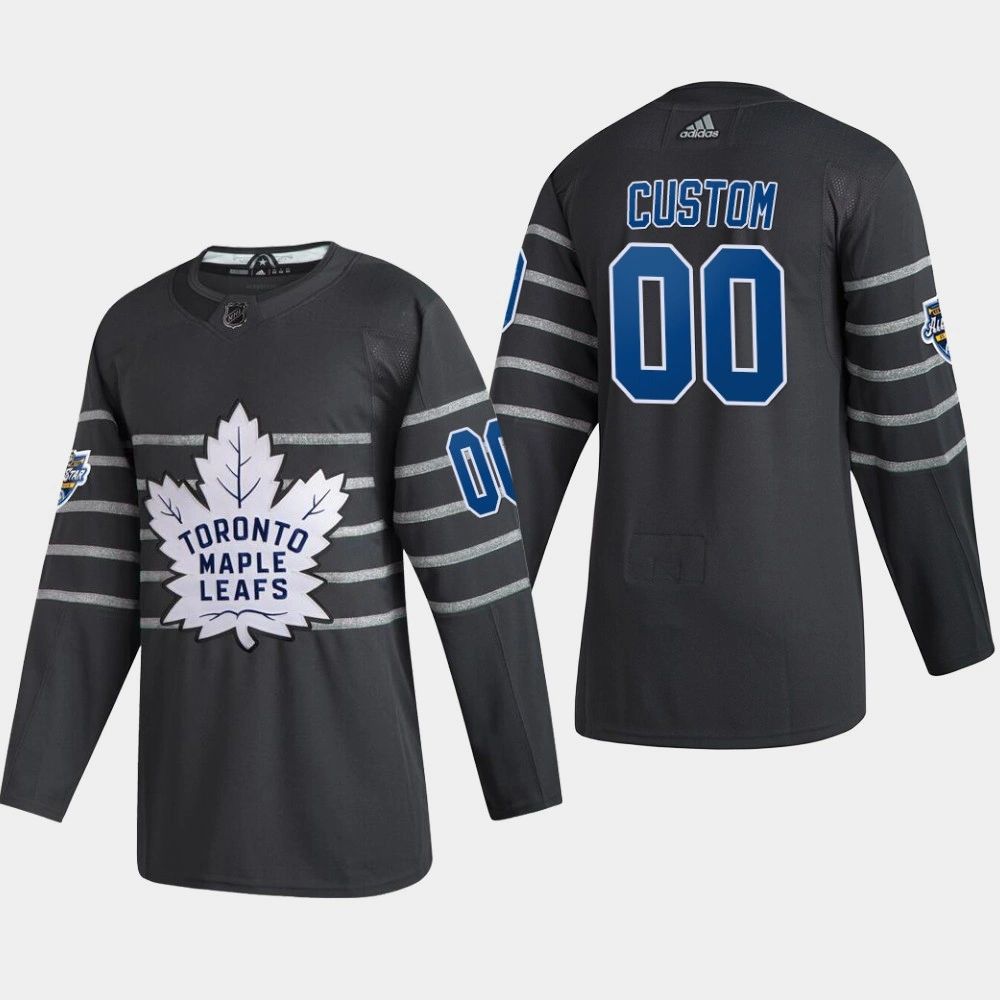 Men's Toronto Maple Leafs Custom #00 2020 NHL All-Star Game Gray Authentic Jersey