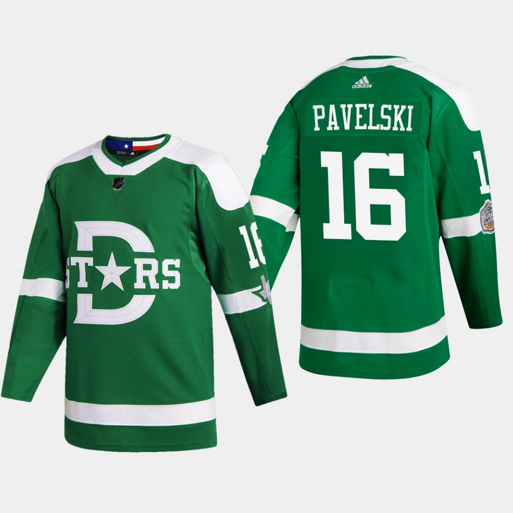 Dallas Texans Joe Pavelski #16 Green 2020 Winter Classic Retro Jersey