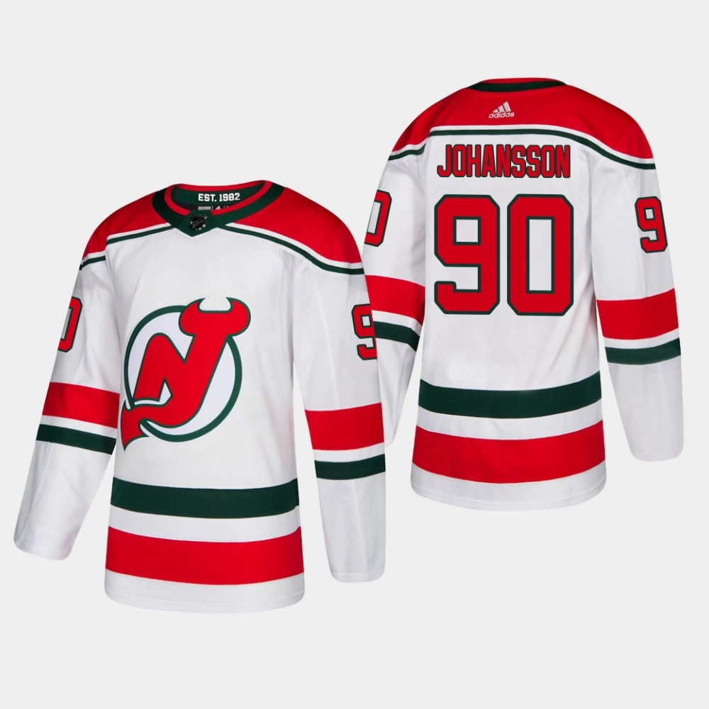 Men's New Jersey Devils Marcus Johansson 2019 Authentic Player White Alternate Jersey Men's New Jersey Devils Marcus Johansson 2019 Authentic Player White Alternate Jersey