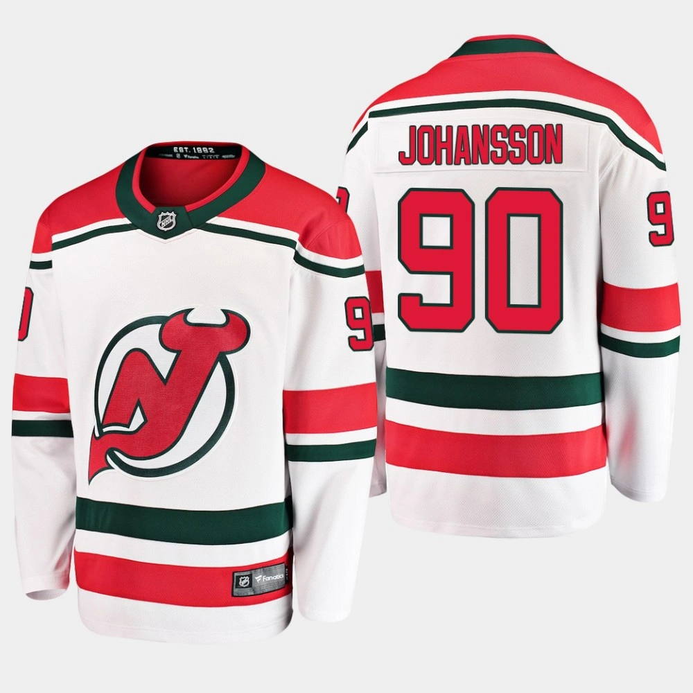 Men's Marcus Johansson New Jersey Devils 2019 White Breakaway Alternate Player Jersey Men's Marcus Johansson New Jersey Devils 2019 White Breakaway Alternate Player Jersey