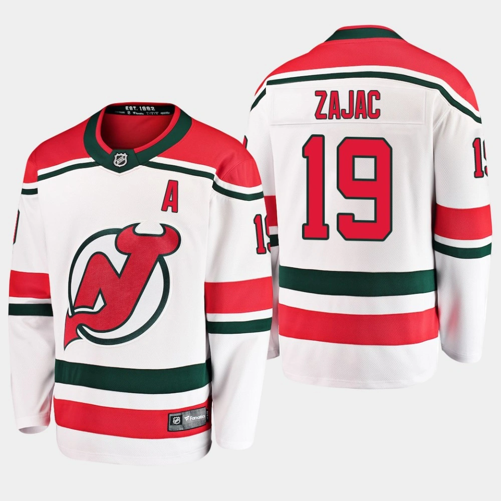 Women's Men's Travis Zajac New Jersey Devils 2019 White Breakaway Alternate Player Jersey