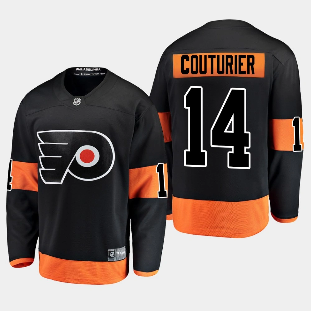 Men's Philadelphia Flyers Sean Couturier 2019 Black Alternate Breakaway Player Jersey Men's Philadelphia Flyers Sean Couturier 2019 Black Alternate Breakaway Player Jersey