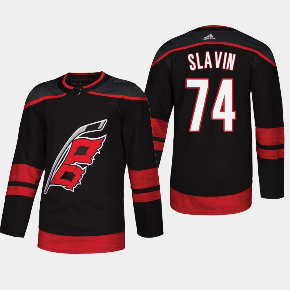 Carolina Hurricanes Jaccob Slavin #74 2018 Black Authentic Player Alternate Jersey