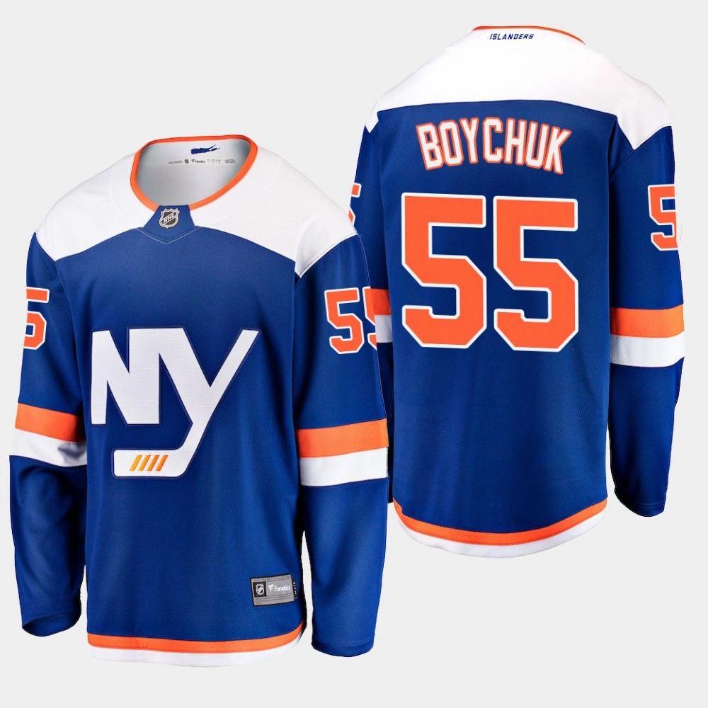 New York Islanders Johnny Boychuk #55 2018-19 Blue Breakaway Alternate Jersey