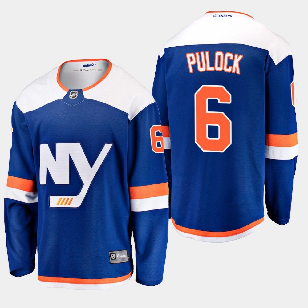 New York Islanders Ryan Pulock #6 2018-19 Blue Breakaway Alternate Jersey
