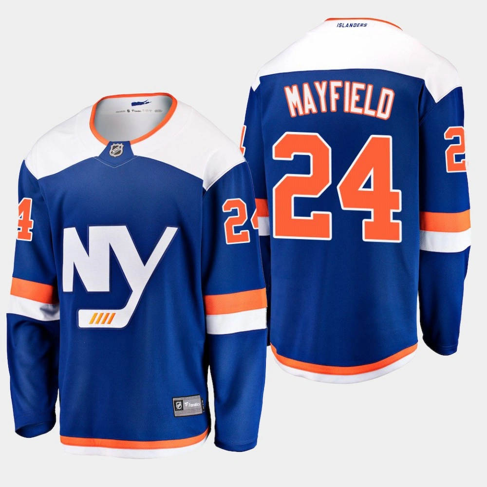 New York Islanders Scott Mayfield #24 2018-19 Blue Breakaway Alternate Jersey