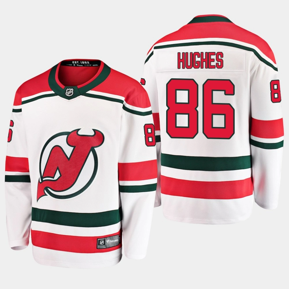 Youth Devils Jack Hughes #86 Alternate 2019 NHL Draft Player Jersey - White Youth Devils Jack Hughes #86 Alternate 2019 NHL Draft Player Jersey - White