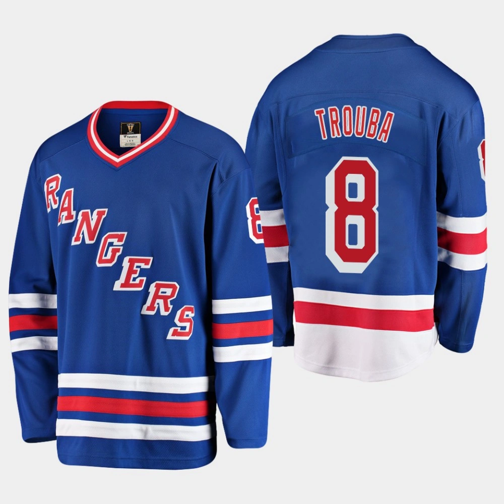 Youth New York Rangers Jacob Trouba #8 Home Blue Breakaway Player Jersey