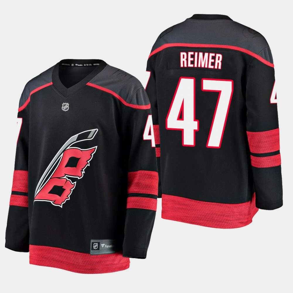 Men's Carolina Hurricanes James Reimer #47 Alternate Black Breakaway Player Jersey