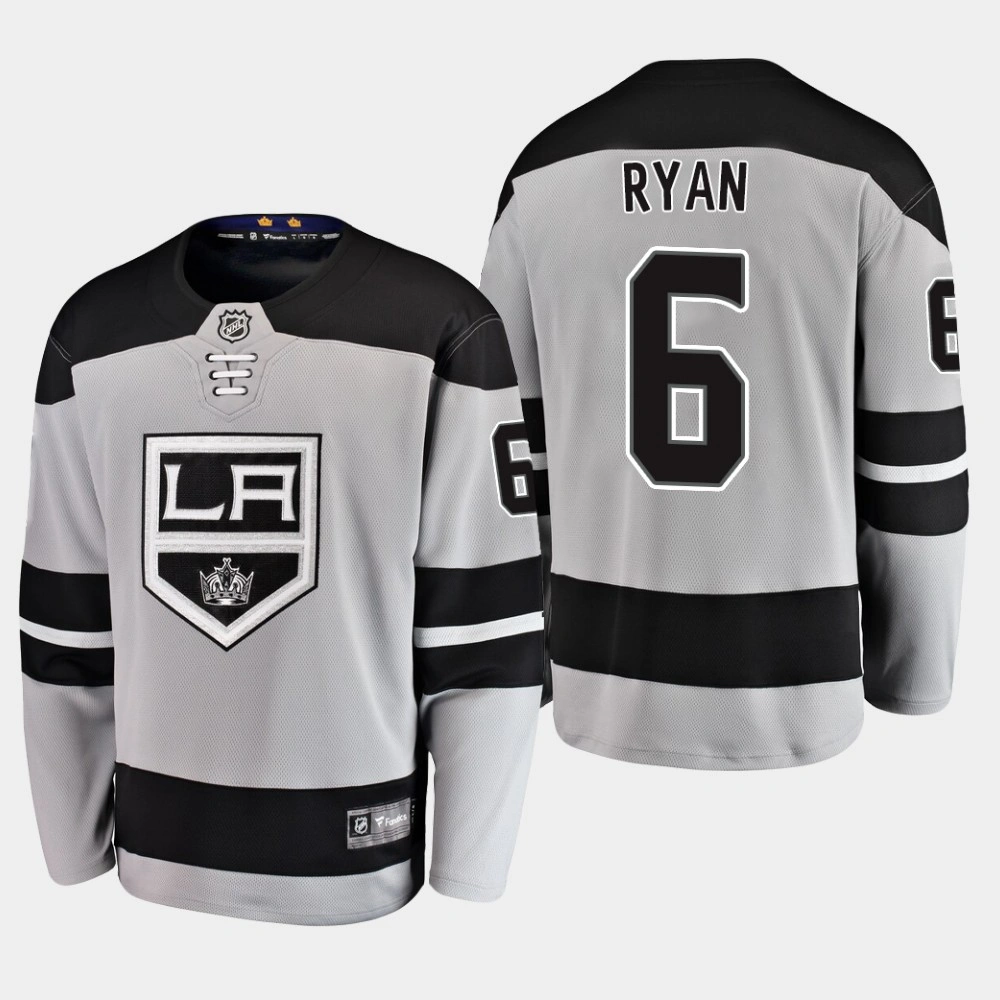Men's Los Angeles Kings Joakim Ryan #6 Alternate Gray Breakaway Player Jersey