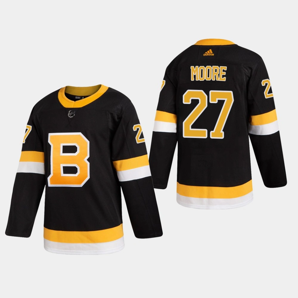 Youth Boston Bruins John Moore #27 Alternate Black Authentic Pro Jersey