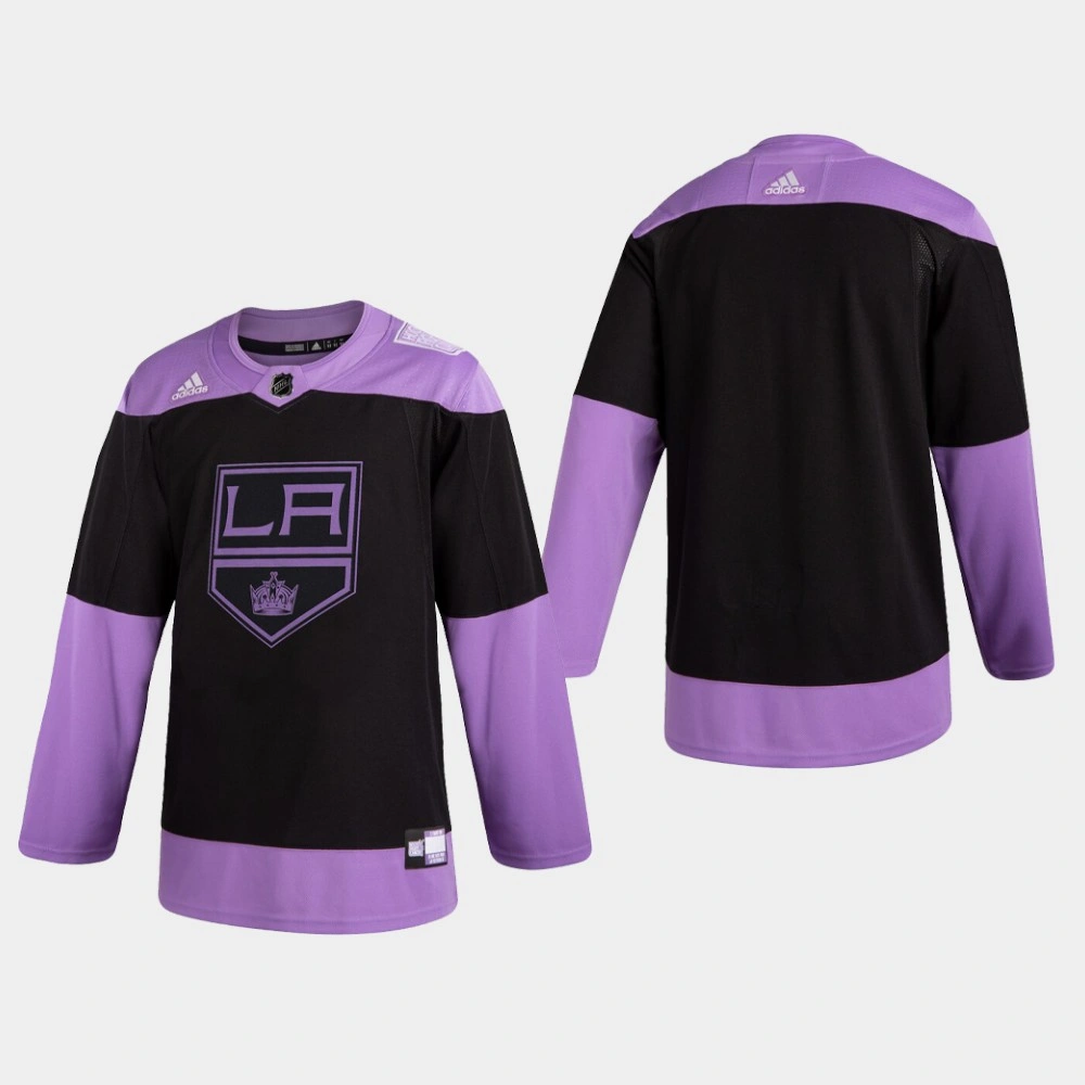Kings Hockey Fights Cancer Practice Black Jersey