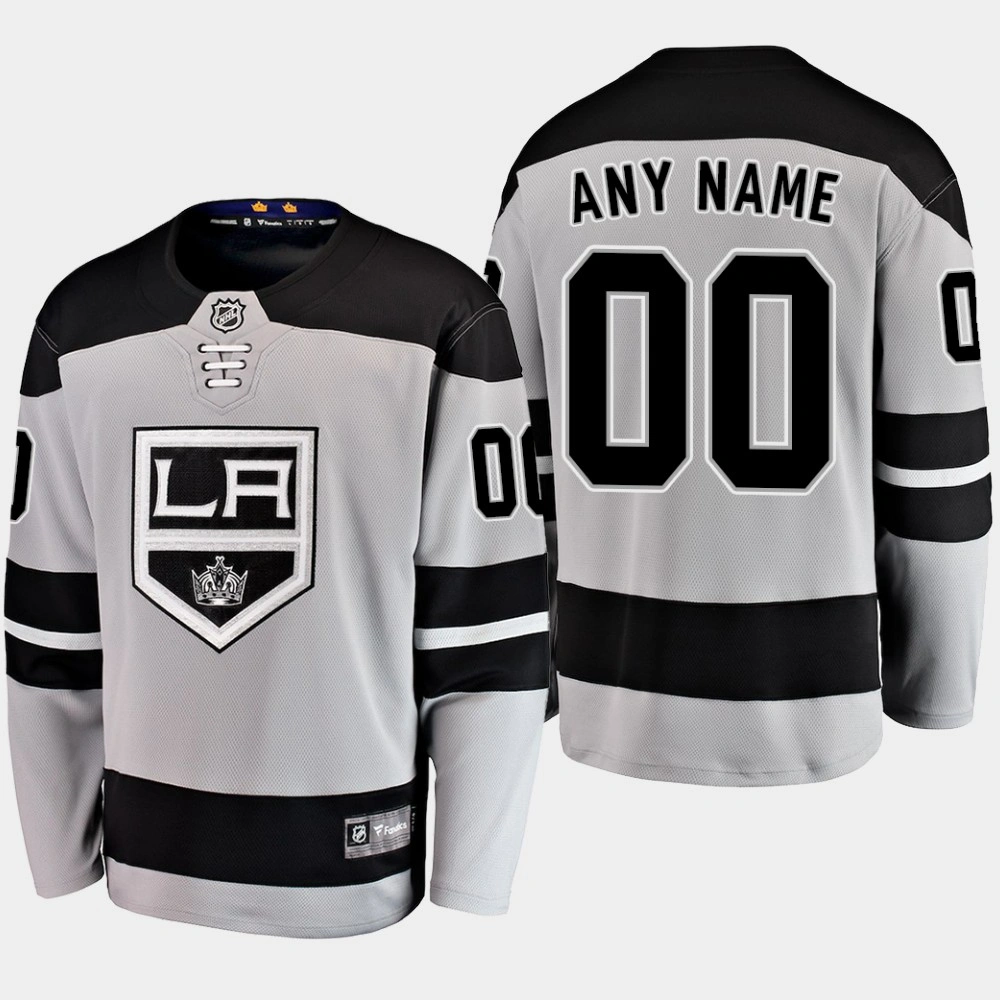 Men's Custom Los Angeles Kings 2019 Gray Alternate Breakaway Jersey Men's Custom Los Angeles Kings 2019 Gray Alternate Breakaway Jersey
