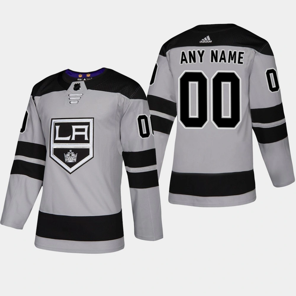 Men's Custom Los Angeles Kings 2019 Gray Authentic Alternate Player Jersey