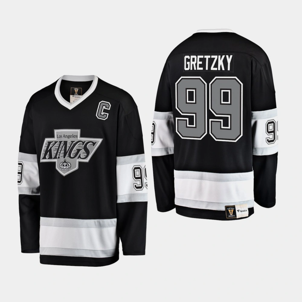 Men's Los Angeles Kings Wayne Gretzky #20 Black Premier Breakaway Heritage Jersey