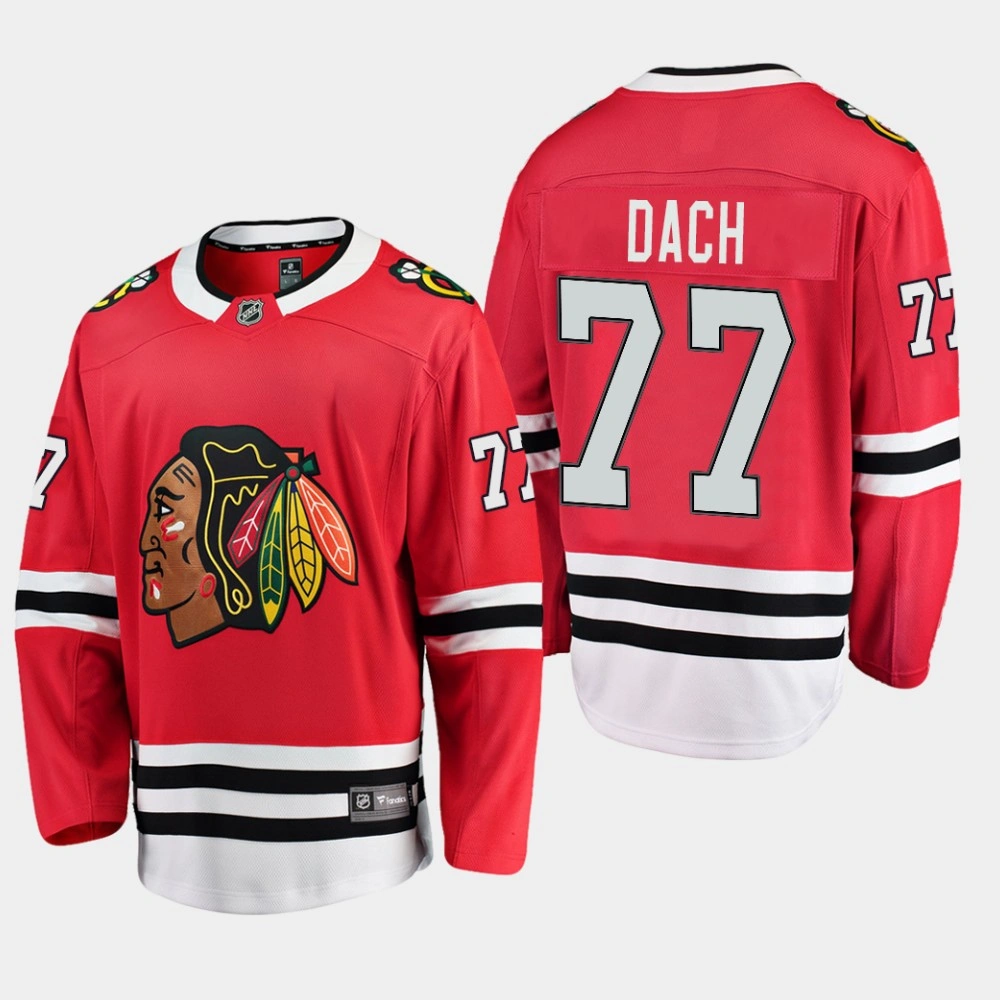 Youth Blackhawks Kirby Dach #77 Red Home 2019 NHL Draft Player Jersey