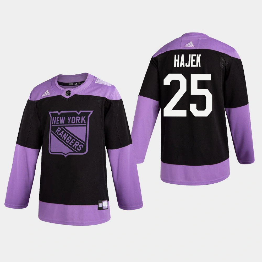 Rangers Libor Hajek #25 Hockey Fights Cancer Practice Black Jersey
