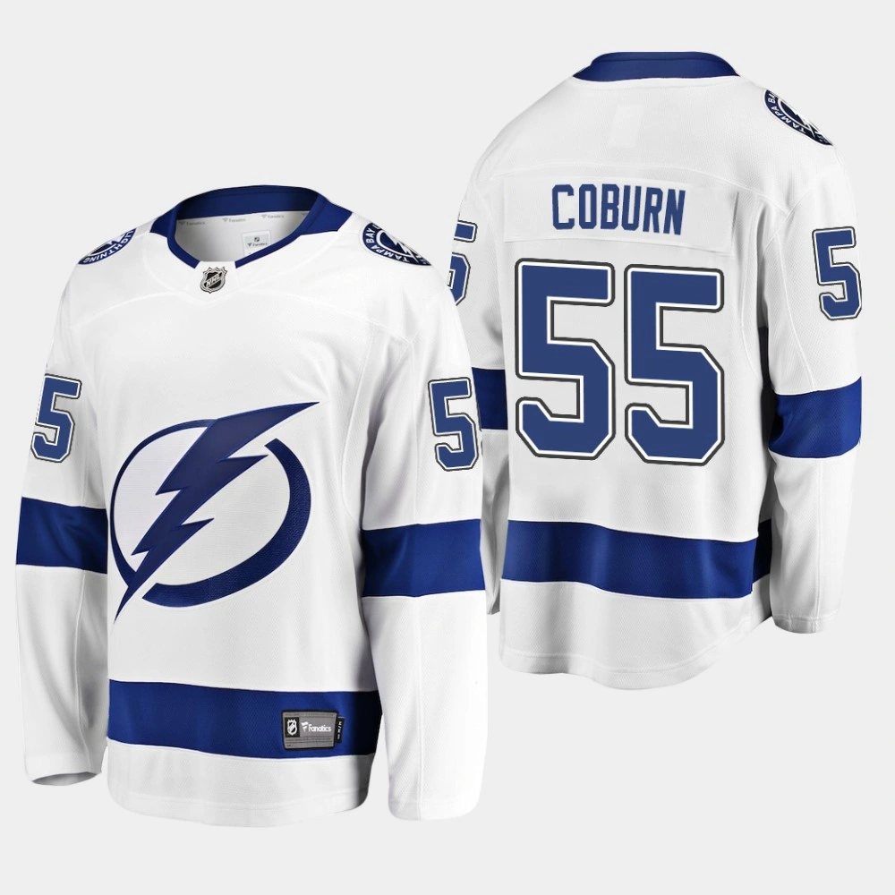 Tampa Bay Lightning Braydon Coburn Breakaway Player White Away Jersey
