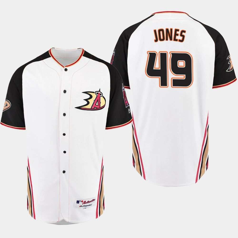 Youth #49 Max Jones 2019 Anaheim Ducks Crossover Angels Flex Base Jersey White