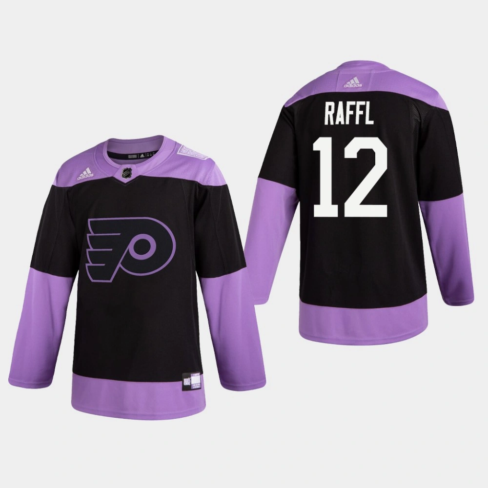 Youth Flyers Michael Raffl #12 Hockey Fights Cancer Practice Black Jersey Youth Flyers Michael Raffl #12 Hockey Fights Cancer Practice Black Jersey
