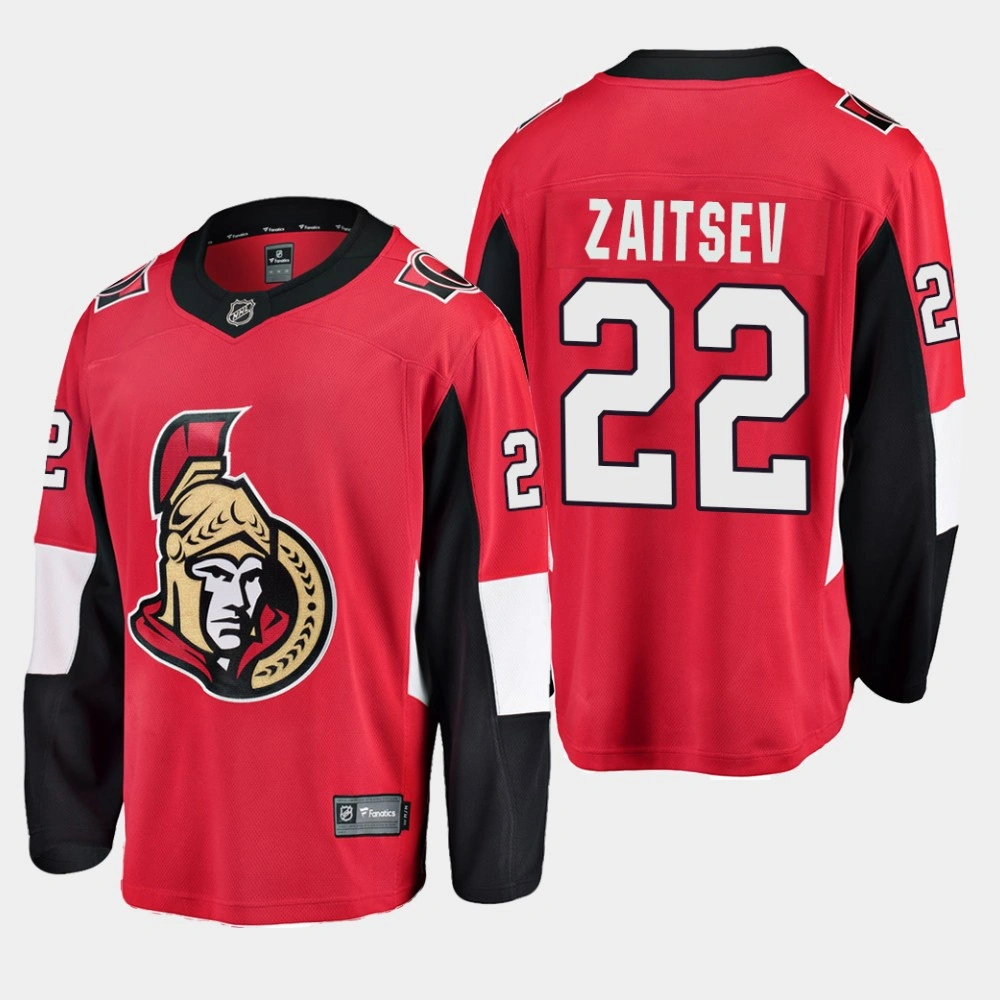 Men's Ottawa Senators Nikita Zaitsev #22 Red Home Breakaway Player Jersey Men's Ottawa Senators Nikita Zaitsev #22 Red Home Breakaway Player Jersey