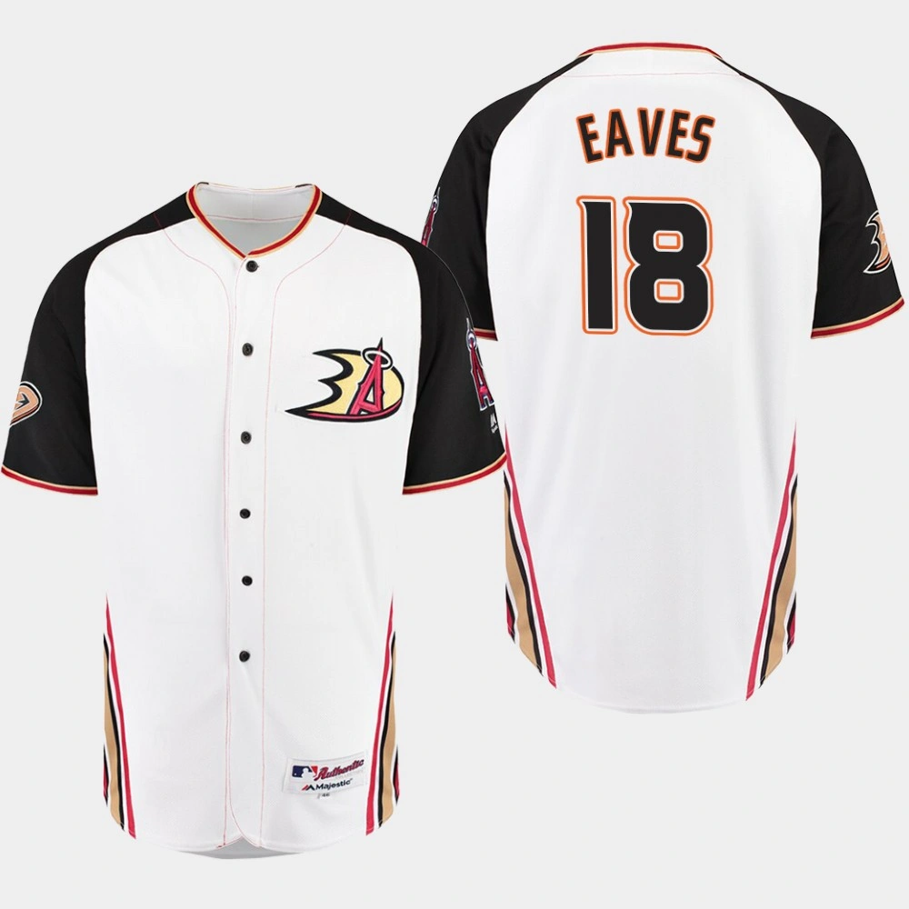 Youth #18 Patrick Eaves 2019 Anaheim Ducks Crossover Angels Flex Base Jersey White