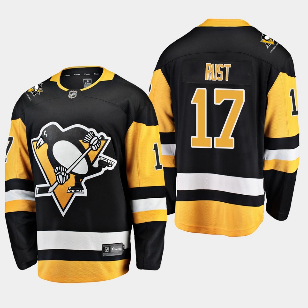 Pittsburgh Penguins Bryan Rust #17 2018-19 Black Breakaway STRONGER THAN HATE Home Jersey