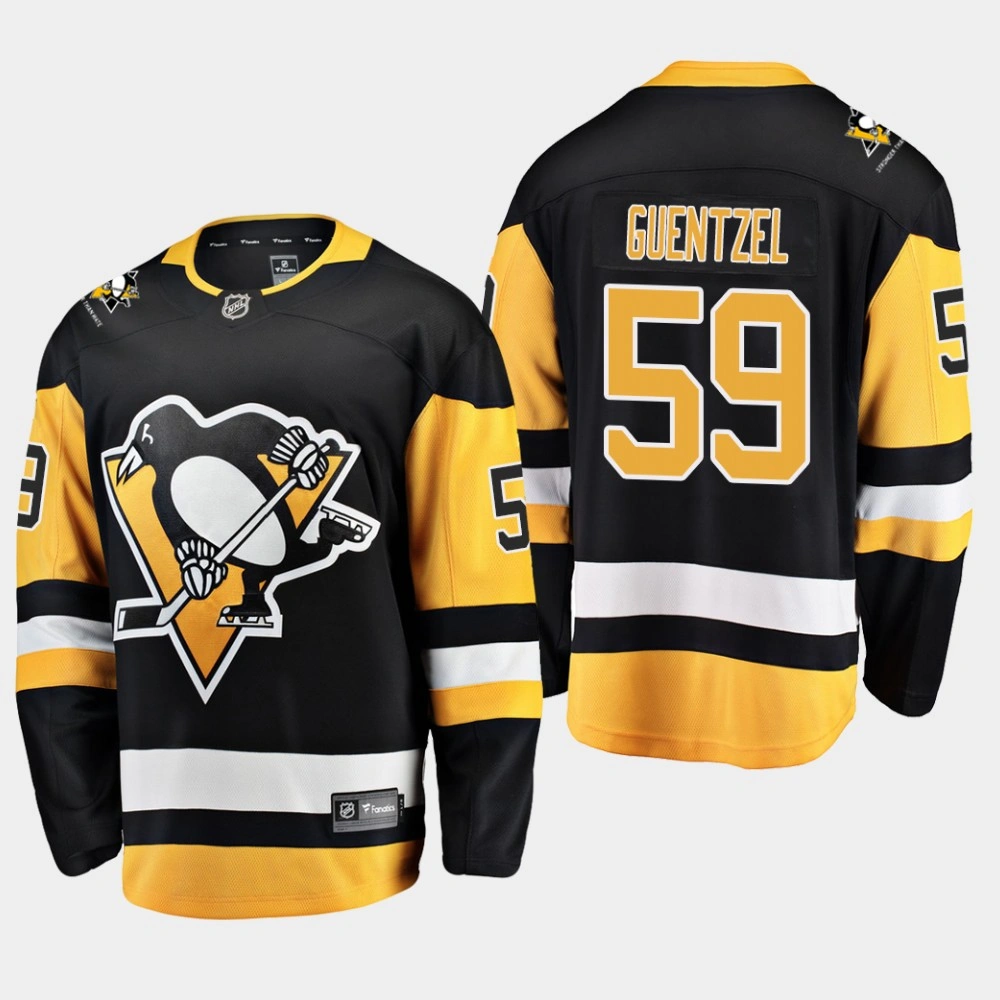 Pittsburgh Penguins Jake Guentzel #59 2018-19 Black Breakaway STRONGER THAN HATE Home Jersey