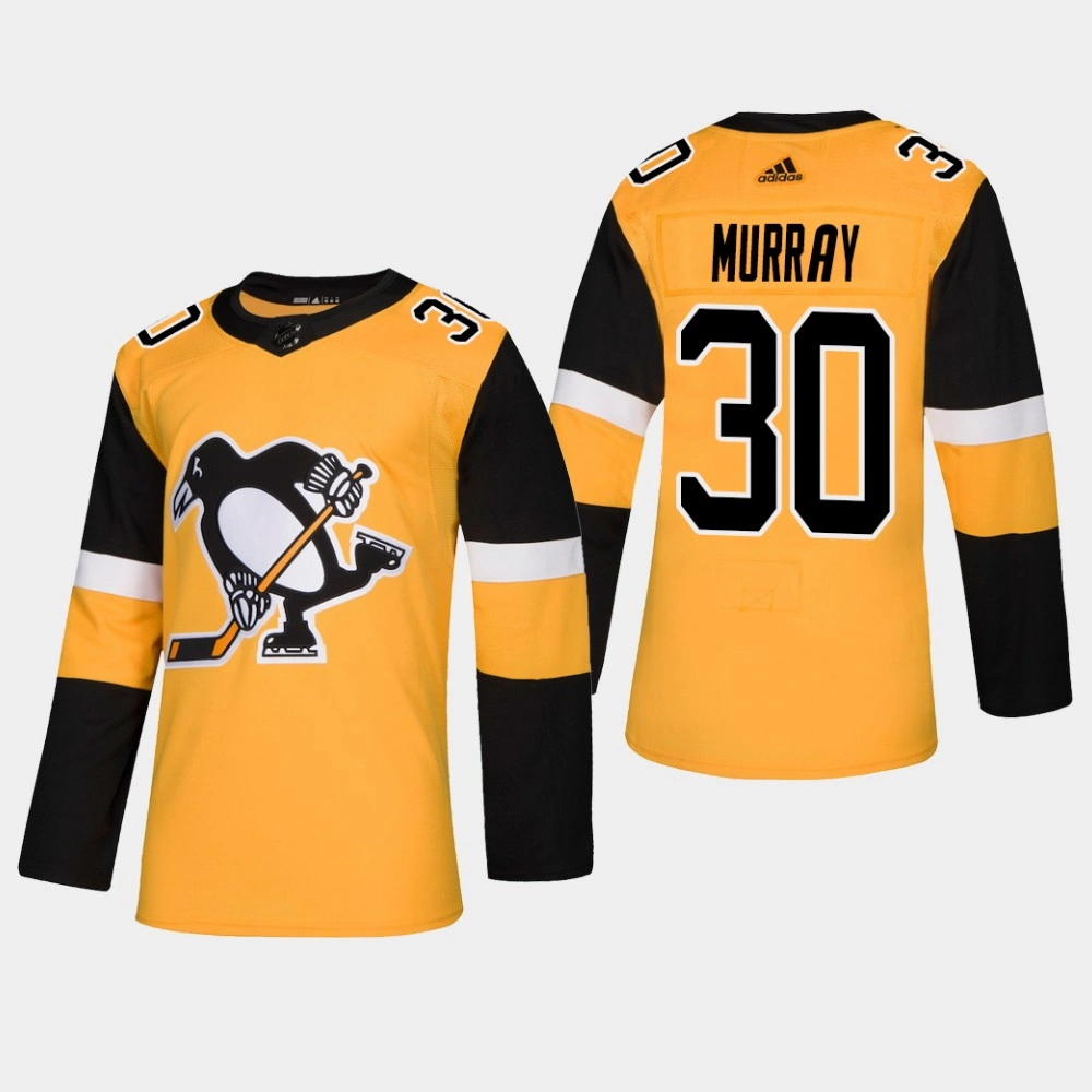 Men's Pittsburgh Penguins Matt Murray 2019 Authentic Player Gold Alternate Jersey