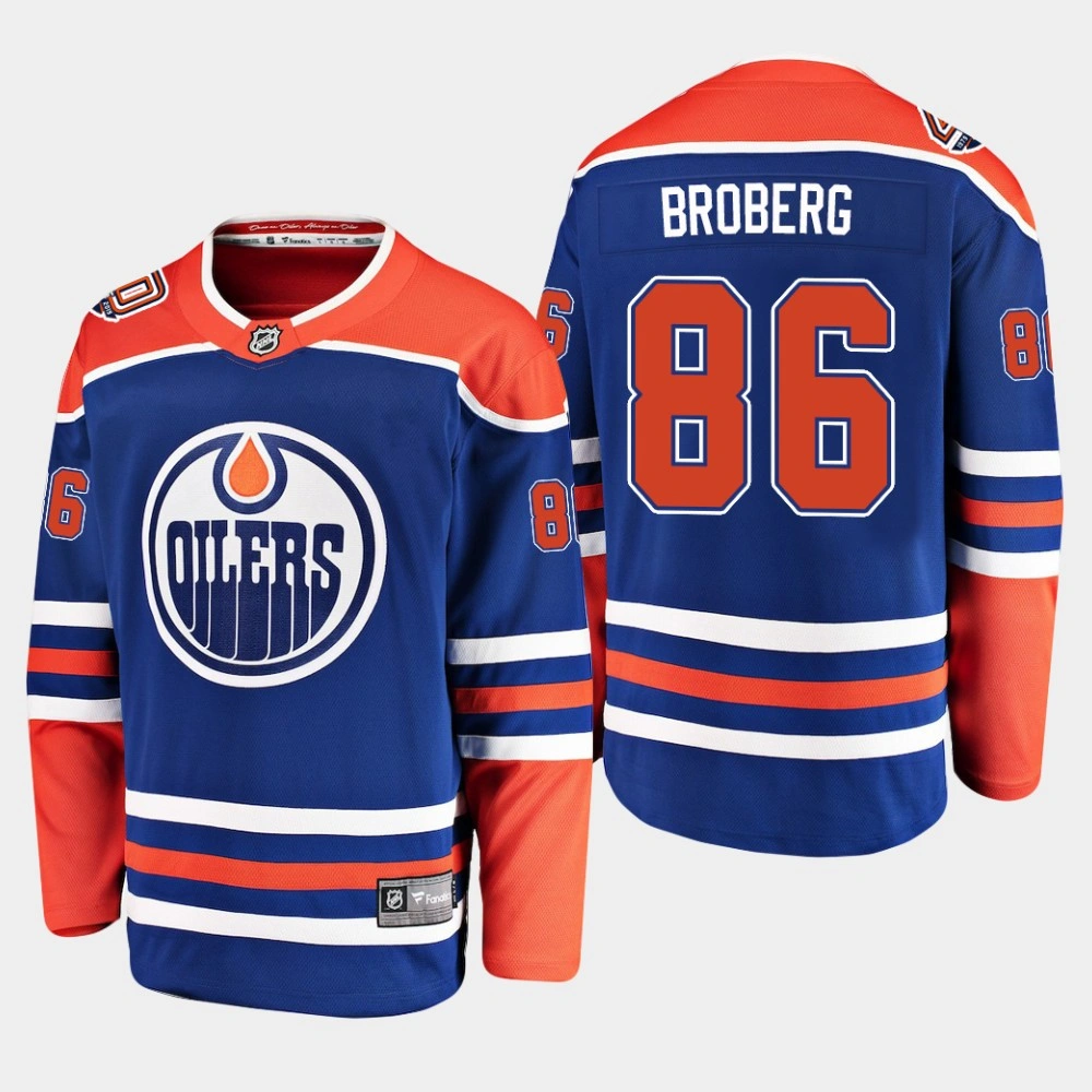Oilers Philip Broberg #86 Alternate 2019 NHL Draft Player Jersey - White Oilers Philip Broberg #86 Alternate 2019 NHL Draft Player Jersey - White